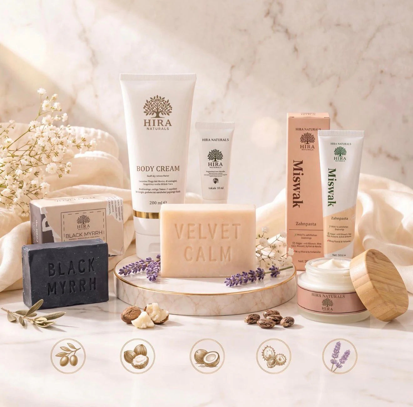 Hira Naturals — Naturkosmetik-Ensemble