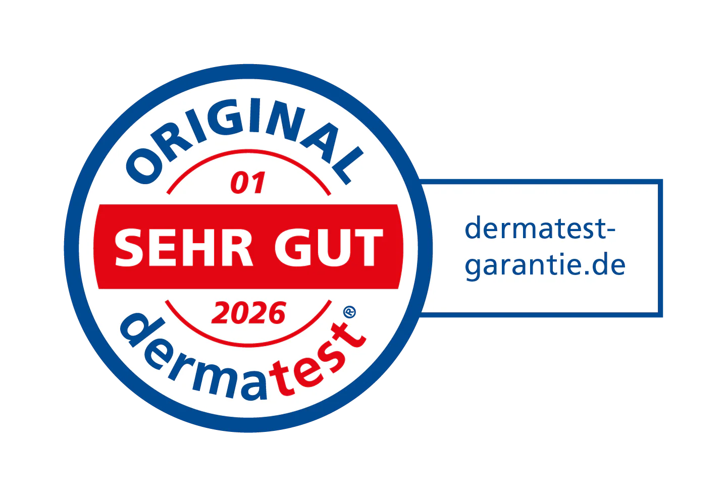 Dermatest-Siegel: Dermatologisch getestet mit &bdquo;sehr gut&ldquo;